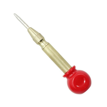 60-130 N Striking Force Rennsteig Adjustable Automatic Center Punch with hand guard in round plastic tube 